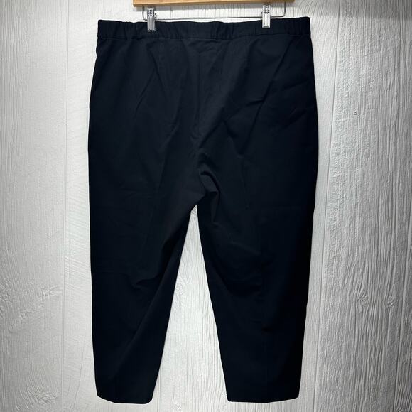 J. Jill Essential Cotton Stretch Black Pants Trousers Cropped Size 16 - Picture 5 of 10